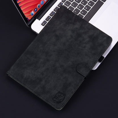 For iPad Air 13 2024 Embossed Tiger Pattern Leather Tablet Case(Black) - iPad Air 13 2024 Cases by buy2fix | Online Shopping UK | buy2fix