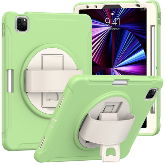 For iPad Pro 11 2024 Spider Wheel Silicone Hybrid PC Tablet Case(Matcha Green) - iPad Pro 11 2024 Cases by buy2fix | Online Shopping UK | buy2fix