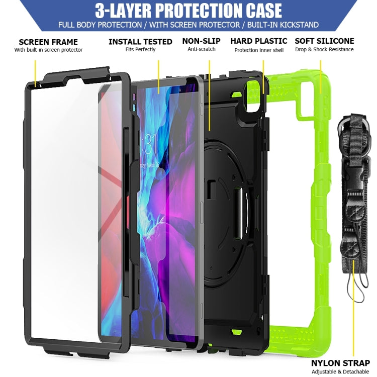 For iPad Pro 13 2024 Silicone + PC Tablet Protective Case(Black+Yellow Green) - iPad Pro 13 2024 Cases by buy2fix | Online Shopping UK | buy2fix