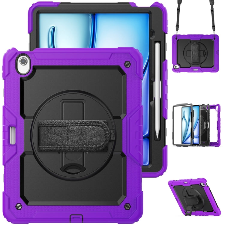 For iPad Air 13 2024 Silicone + PC Tablet Protective Case(Purple+Black) - iPad Air 13 2024 Cases by buy2fix | Online Shopping UK | buy2fix