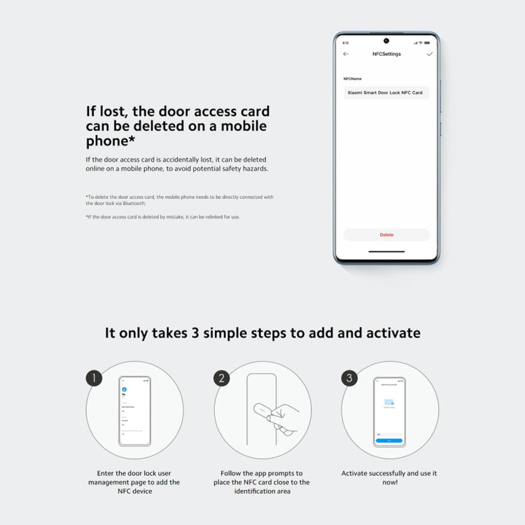 Xiaomi Smart Door Lock NFC Card Global Version - Access Card by Xiaomi | Online Shopping UK | buy2fix