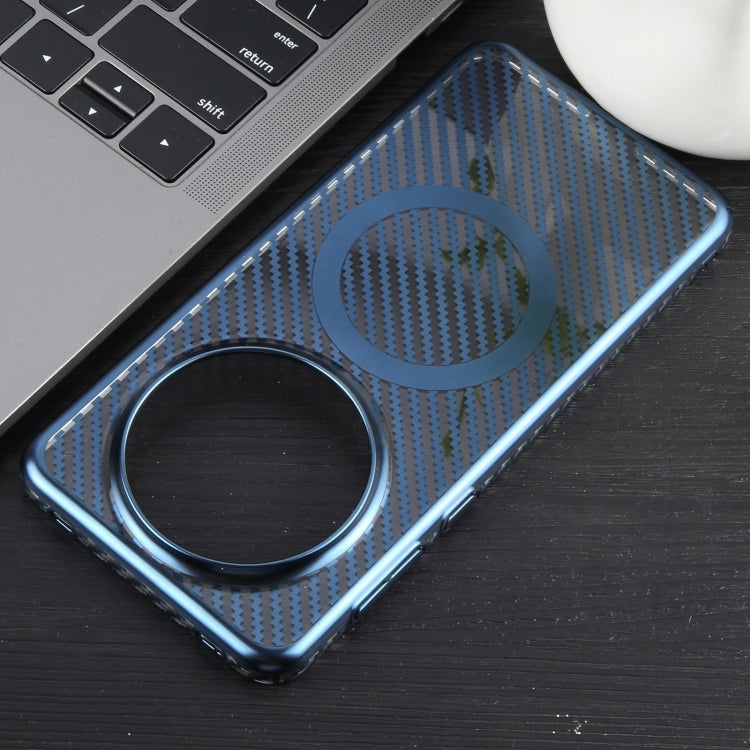 For Huawei Mate 60 Pro /60 Pro+ 6D Plated Carbon Fiber Clear Magsafe PC Phone Case(Dream Blue) - Huawei Cases by buy2fix | Online Shopping UK | buy2fix