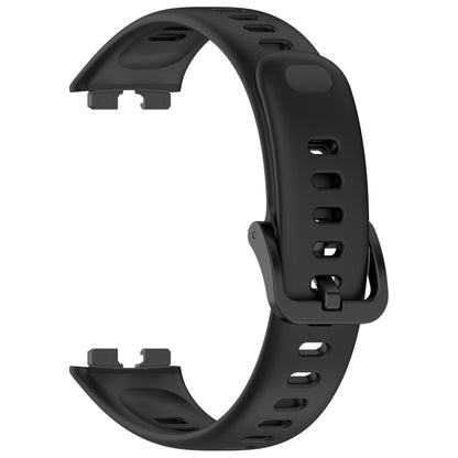 For Huawei Band 9 / 9 NFC / 8 / 8 NFC Nail Button Glossy Silicone Watch Band(Black) - Watch Bands by buy2fix | Online Shopping UK | buy2fix