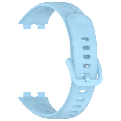 For Huawei Band 9 / 9 NFC / 8 / 8 NFC Nail Button Glossy Silicone Watch Band(Light Blue) - Watch Bands by buy2fix | Online Shopping UK | buy2fix