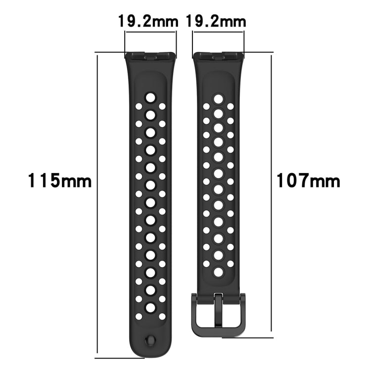 For Huawei Band 9 / 9 NFC / 8 / 8 NFC Round Hole Nail Button Silicone Watch Band(Red) - Watch Bands by buy2fix | Online Shopping UK | buy2fix