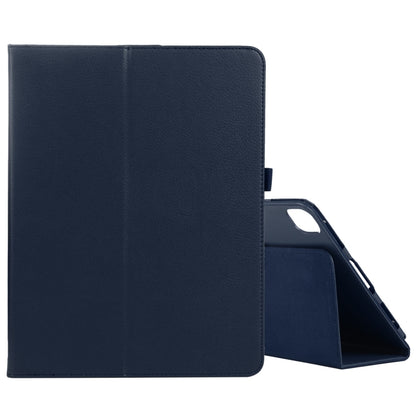 For iPad Pro 11 2024 Litchi Texture Solid Color Leather Tablet Case(Dark Blue) - iPad Pro 11 2024 Cases by buy2fix | Online Shopping UK | buy2fix