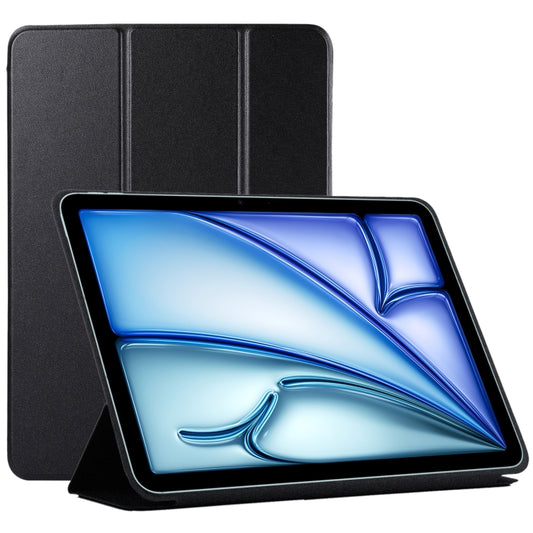 For iPad Air 11 2024 Double-sided Clip Non-buckle Magnetic PU Smart Tablet Case(Black) - iPad Air 11 2024 Cases by buy2fix | Online Shopping UK | buy2fix