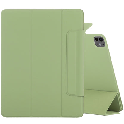 For iPad Pro 13 2024 Double-sided Clip Fixed Buckle Magnetic PU Leather Smart Tablet Case(Grass Green) - iPad Pro 13 2024 Cases by buy2fix | Online Shopping UK | buy2fix