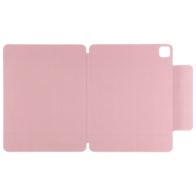 For iPad Pro 11 2024 Double-sided Clip Fixed Buckle Magnetic PU Leather Smart Tablet Case(Light Pink) - iPad Pro 11 2024 Cases by buy2fix | Online Shopping UK | buy2fix