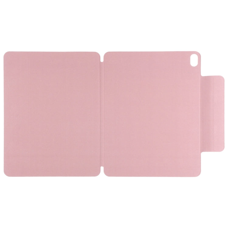 For iPad Air 13 2024 Double-sided Clip Fixed Buckle Magnetic PU Leather Smart Tablet Case(Light Pink) - iPad Air 13 2024 Cases by buy2fix | Online Shopping UK | buy2fix