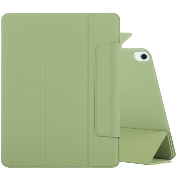 For iPad Air 13 2024 Double-sided Clip Fixed Buckle Magnetic PU Leather Smart Tablet Case(Grass Green) - iPad Air 13 2024 Cases by buy2fix | Online Shopping UK | buy2fix