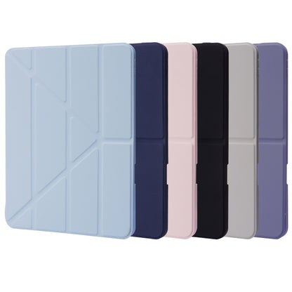 For iPad Pro 13 2024 Deformation Transparent Acrylic Leather Tablet Case(Dark Blue) - iPad Pro 13 2024 Cases by buy2fix | Online Shopping UK | buy2fix