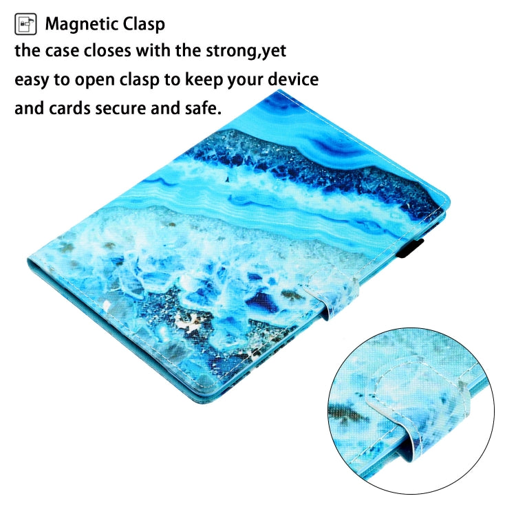 For iPad Pro 11 2024 Coloured Drawing Stitching Smart Leather Tablet Case(Blue Marble) - iPad Pro 11 2024 Cases by buy2fix | Online Shopping UK | buy2fix