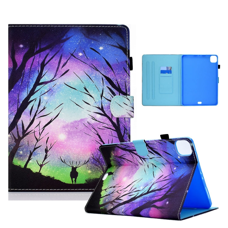 For iPad Pro 11 2024 Painted Stitching Smart Leather Tablet Case(Starry Deer) - iPad Pro 11 2024 Cases by buy2fix | Online Shopping UK | buy2fix