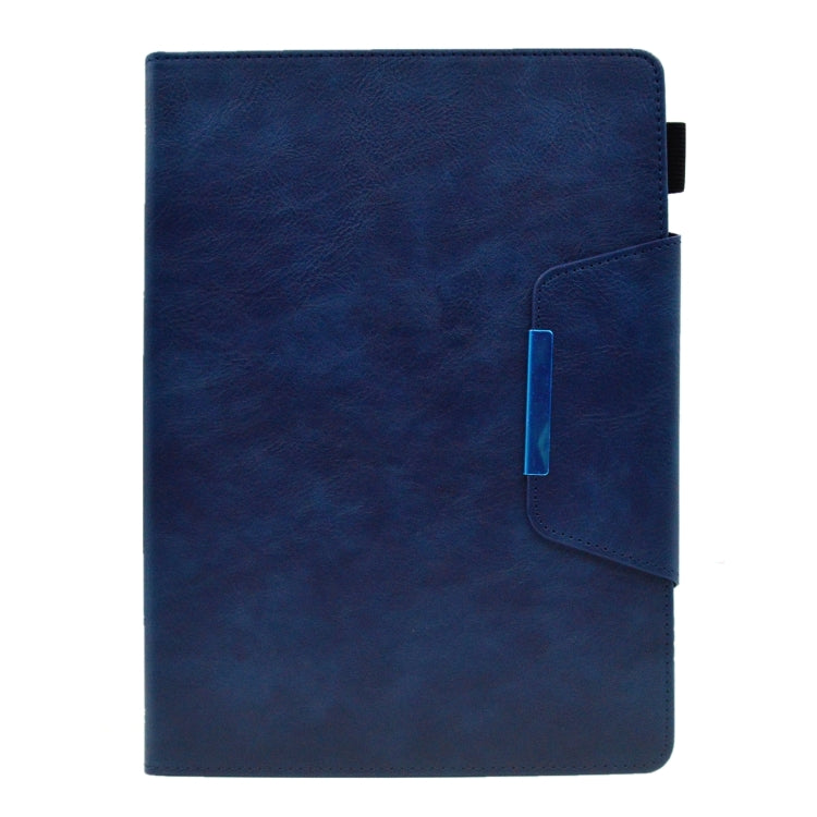 For iPad Pro 11 2024 Suede Cross Texture Magnetic Clasp Leather Smart Tablet Case(Blue) - iPad Pro 11 2024 Cases by buy2fix | Online Shopping UK | buy2fix