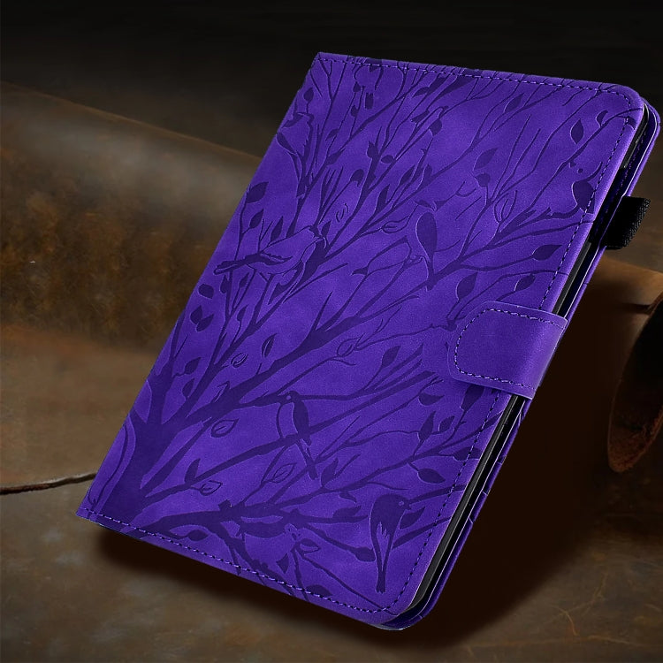 For iPad Pro 11 2024 Fortune Tree Embossed Leather Smart Tablet Case(Purple) - iPad Pro 11 2024 Cases by buy2fix | Online Shopping UK | buy2fix