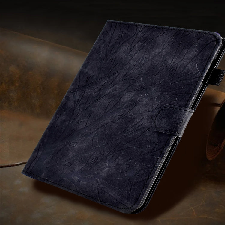 For iPad Pro 11 2024 Fortune Tree Embossed Leather Smart Tablet Case(Black) - iPad Pro 11 2024 Cases by buy2fix | Online Shopping UK | buy2fix