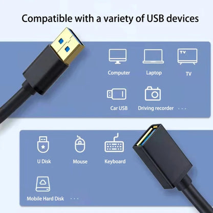 USB 3.0 Female To USB 3.0 Male PVC Cable, Length:0.6m(Black) - USB 3.0 by buy2fix | Online Shopping UK | buy2fix