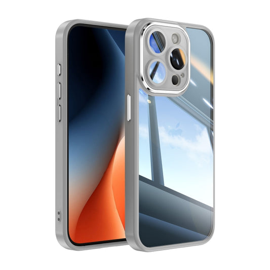 For iPhone 14 Pro Max Acrylic Hybrid TPU Armor Shockproof Phone Case(Grey) - iPhone 14 Pro Max Cases by buy2fix | Online Shopping UK | buy2fix