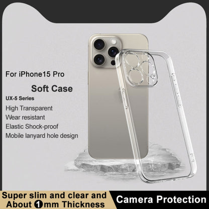 For iPhone 15 Pro IMAK UX-5 Series Transparent TPU Phone Case - iPhone 15 Pro Cases by imak | Online Shopping UK | buy2fix