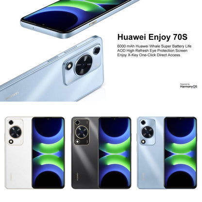 HUAWEI Enjoy 70S, 8GB+256GB, Side Fingerprint Identification, 6.75 inch HarmonyOS 4.2 Octa Core 2.4GHz, Network: 4G, Not Support Google Play(Black) - Huawei Mate & P by Huawei | Online Shopping UK | buy2fix