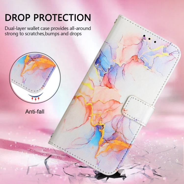 For Google Pixel 9 PT003 Marble Pattern Flip Leather Phone Case(Galaxy Marble White) - Google Cases by buy2fix | Online Shopping UK | buy2fix