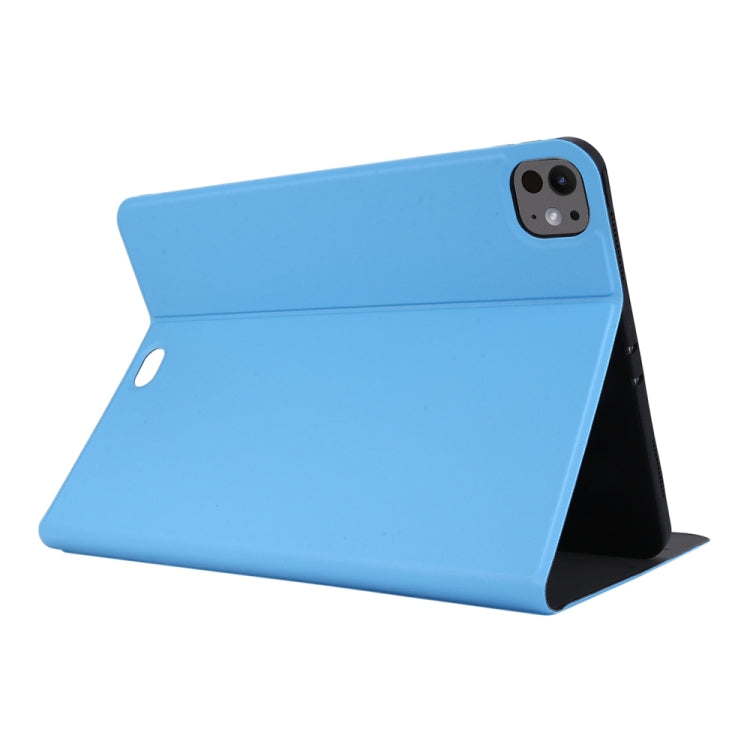 For iPad Pro 13 2024 Stretch Voltage Plain Leather Smart Tablet Case(Light Blue) - iPad Pro 13 2024 Cases by buy2fix | Online Shopping UK | buy2fix