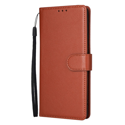 For OPPO Reno11 5G Global Multifunctional Horizontal Flip Leather Phone Case with Three Card Slot(Brown) - Reno11 Cases by buy2fix | Online Shopping UK | buy2fix