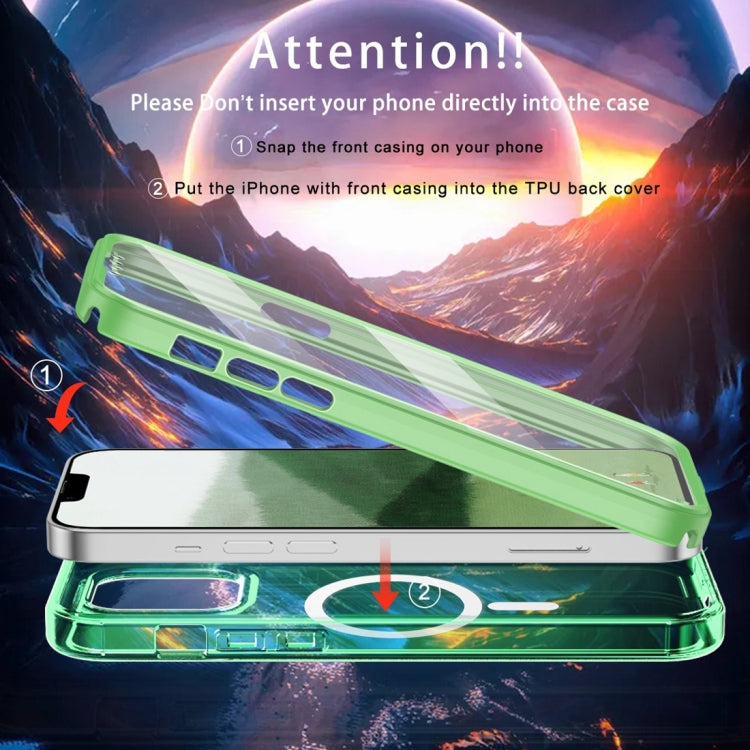 For iPhone 13 Pro Colorful MagSafe Magnetic PC + TPU Phone Case(Green) - iPhone 13 Pro Cases by buy2fix | Online Shopping UK | buy2fix