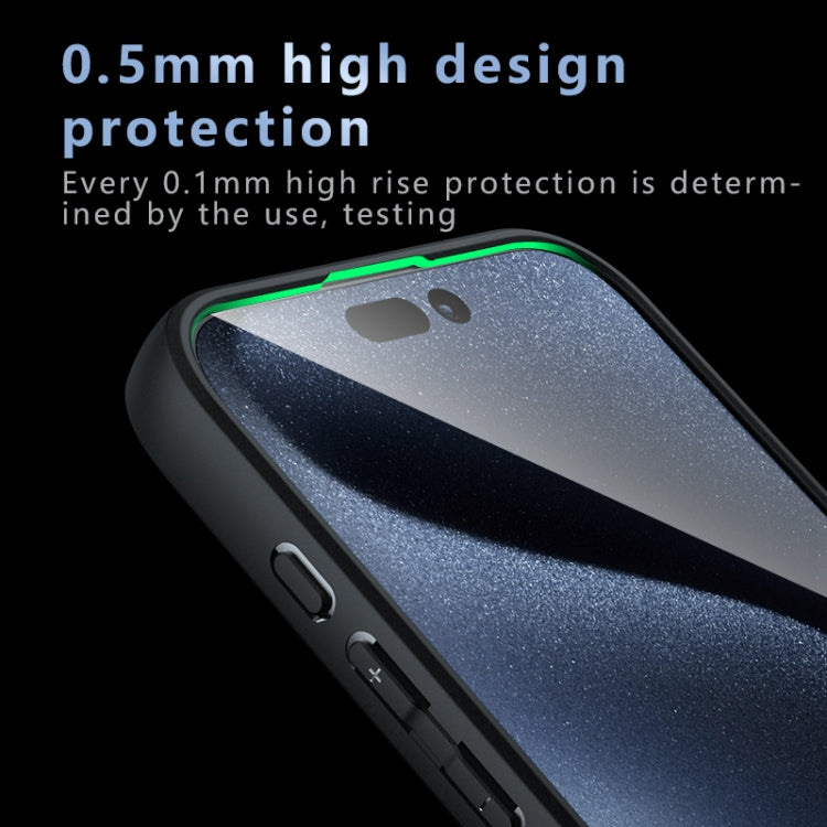 For iPhone 16 Pro Armor Precise Hole PC Hybrid TPU Phone Case(Frosted Black) - iPhone 16 Pro Cases by buy2fix | Online Shopping UK | buy2fix