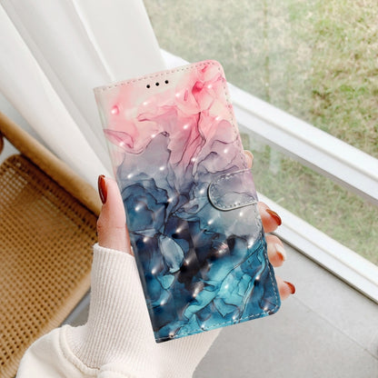 For iPhone 16 3D Pattern Leather Phone Case(3D Pink Blue Marble) - iPhone 16 Cases by buy2fix | Online Shopping UK | buy2fix