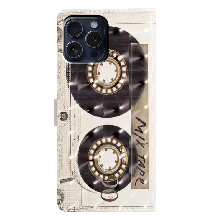 For iPhone 16 Pro 3D Pattern Leather Phone Case(Tape) - iPhone 16 Pro Cases by buy2fix | Online Shopping UK | buy2fix