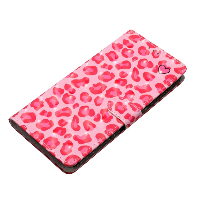 For Motorola Edge 2024 3D Pattern Leather Phone Case(Pink Leopard Print) - Motorola Cases by buy2fix | Online Shopping UK | buy2fix