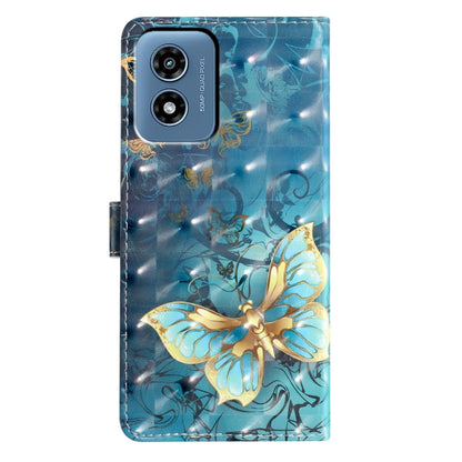 For Motorola Moto G Play 2024 3D Pattern Leather Phone Case(3D Butterfly) - Motorola Cases by buy2fix | Online Shopping UK | buy2fix