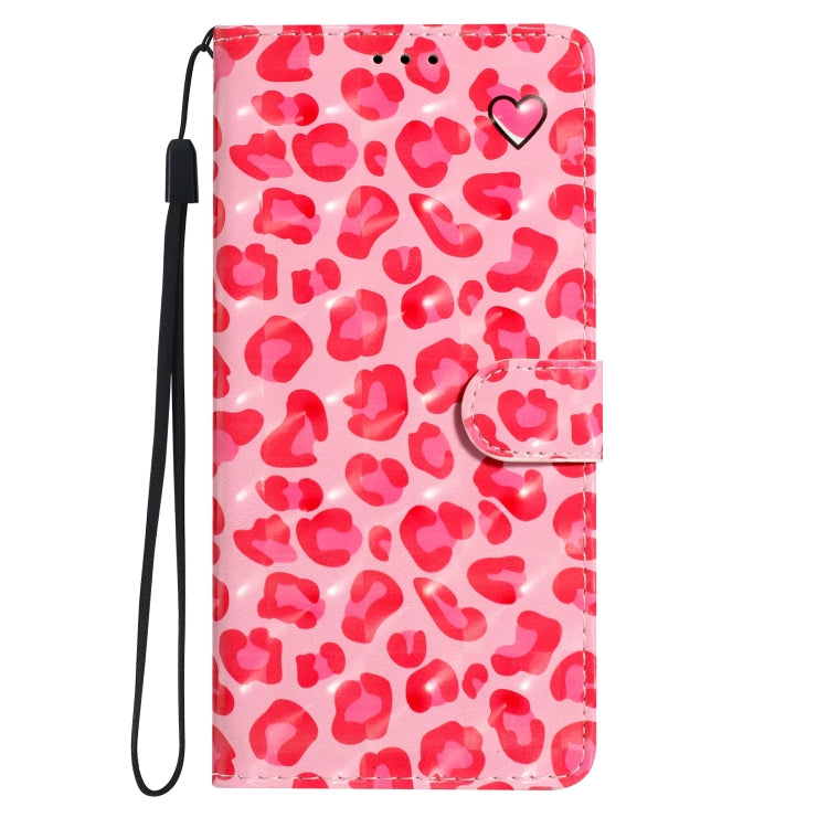 For Motorola Moto G Play 2024 3D Pattern Leather Phone Case(Pink Leopard Print) - Motorola Cases by buy2fix | Online Shopping UK | buy2fix