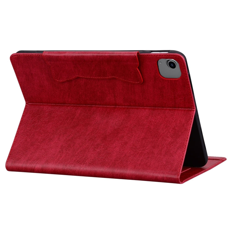 For iPad Air 13 2024 Cat Buckle Leather Smart Tablet Case(Red) - iPad Air 13 2024 Cases by buy2fix | Online Shopping UK | buy2fix