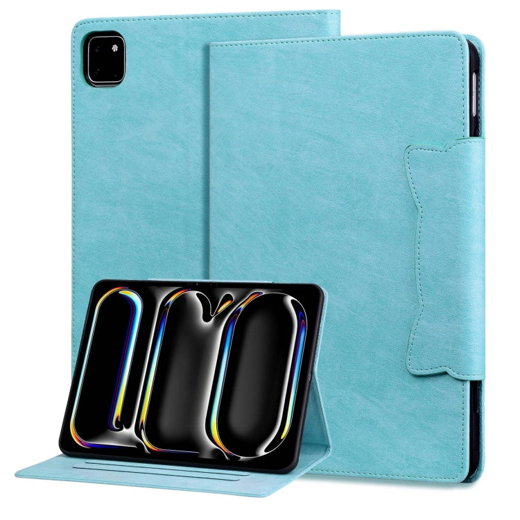 For iPad Pro 13 2024 Cat Buckle Leather Smart Tablet Case(Sky Blue) - iPad Pro 13 2024 Cases by buy2fix | Online Shopping UK | buy2fix