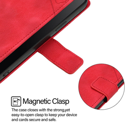 For Blackview Color 8 Skin Feel Embossed Leather Phone Case(Red) - More Brand by buy2fix | Online Shopping UK | buy2fix