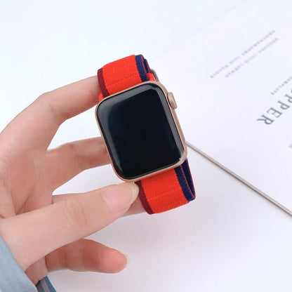 For Apple Watch Ultra 2 49mm Nylon Elastic Buckle Watch Band(Orange) - Watch Bands by buy2fix | Online Shopping UK | buy2fix