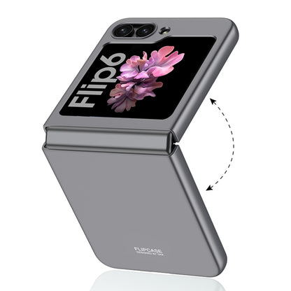 For Samsung Galaxy Z Flip6 GKK Ultra-thin Full Coverage Phone Case with Tempered Film(Silver) - Galaxy Z Flip6 5G Cases by GKK | Online Shopping UK | buy2fix