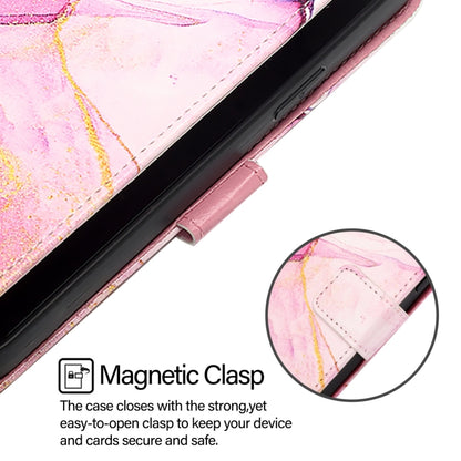 For Blackview A52 PT003 Marble Pattern Flip Leather Phone Case(Pink Purple Gold) - More Brand by buy2fix | Online Shopping UK | buy2fix