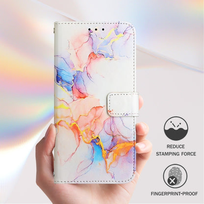 For Blackview A52 PT003 Marble Pattern Flip Leather Phone Case(Galaxy Marble White) - More Brand by buy2fix | Online Shopping UK | buy2fix