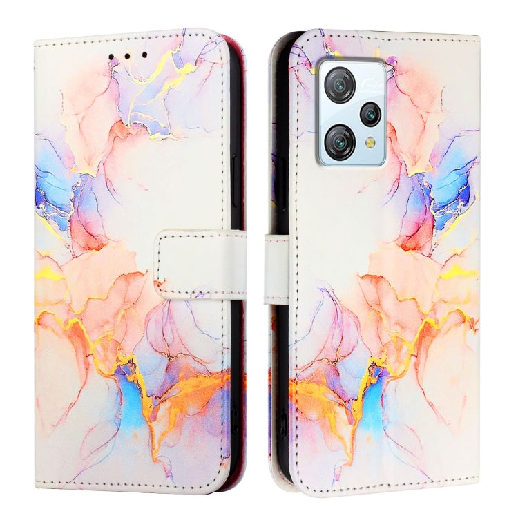 For Blackview A53 PT003 Marble Pattern Flip Leather Phone Case(Galaxy Marble White) - More Brand by buy2fix | Online Shopping UK | buy2fix