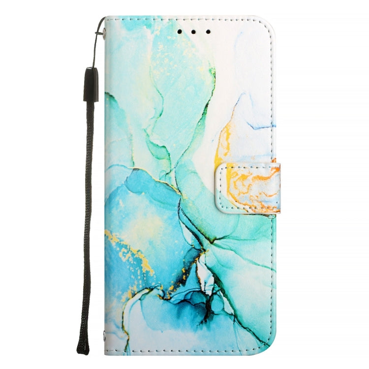 For Blackview Wave 6C PT003 Marble Pattern Flip Leather Phone Case(Green) - More Brand by buy2fix | Online Shopping UK | buy2fix