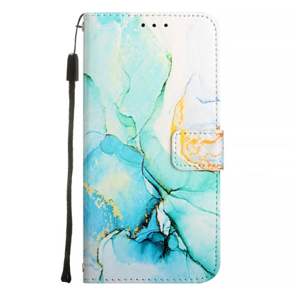 For Blackview Wave 6C PT003 Marble Pattern Flip Leather Phone Case(Green) - More Brand by buy2fix | Online Shopping UK | buy2fix