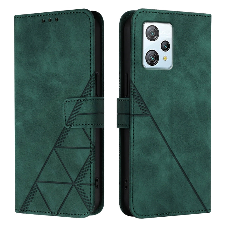 For Blackview A53 Crossbody 3D Embossed Flip Leather Phone Case(Green) - More Brand by buy2fix | Online Shopping UK | buy2fix