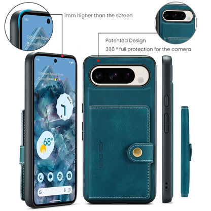 For Google Pixel 9 Pro JEEHOOD J01 Retro Magnetic Detachable Wallet Phone Case(Blue) - Google Cases by JEEHOOD | Online Shopping UK | buy2fix