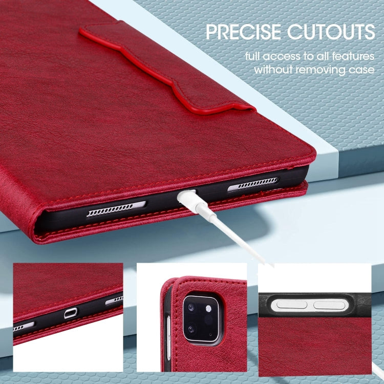 For Samsung Galaxy Tab S9+ / S8+ / S7+ Cat Buckle Leather Smart Tablet Case(Red) - Galaxy Tab S9+ Cases by buy2fix | Online Shopping UK | buy2fix