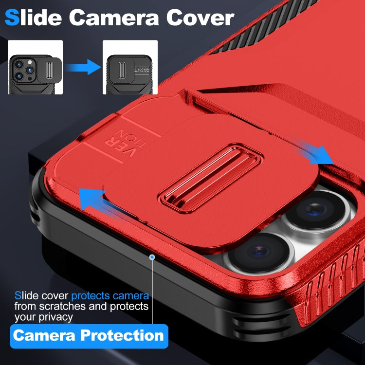 For iPhone 16 Pro Sliding Camshield Phone Case(Red) - iPhone 16 Pro Cases by buy2fix | Online Shopping UK | buy2fix