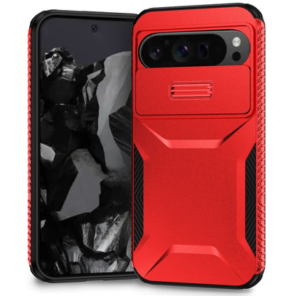 For Google Pixel 9 Pro XL Sliding Camshield Phone Case(Red) - Google Cases by buy2fix | Online Shopping UK | buy2fix